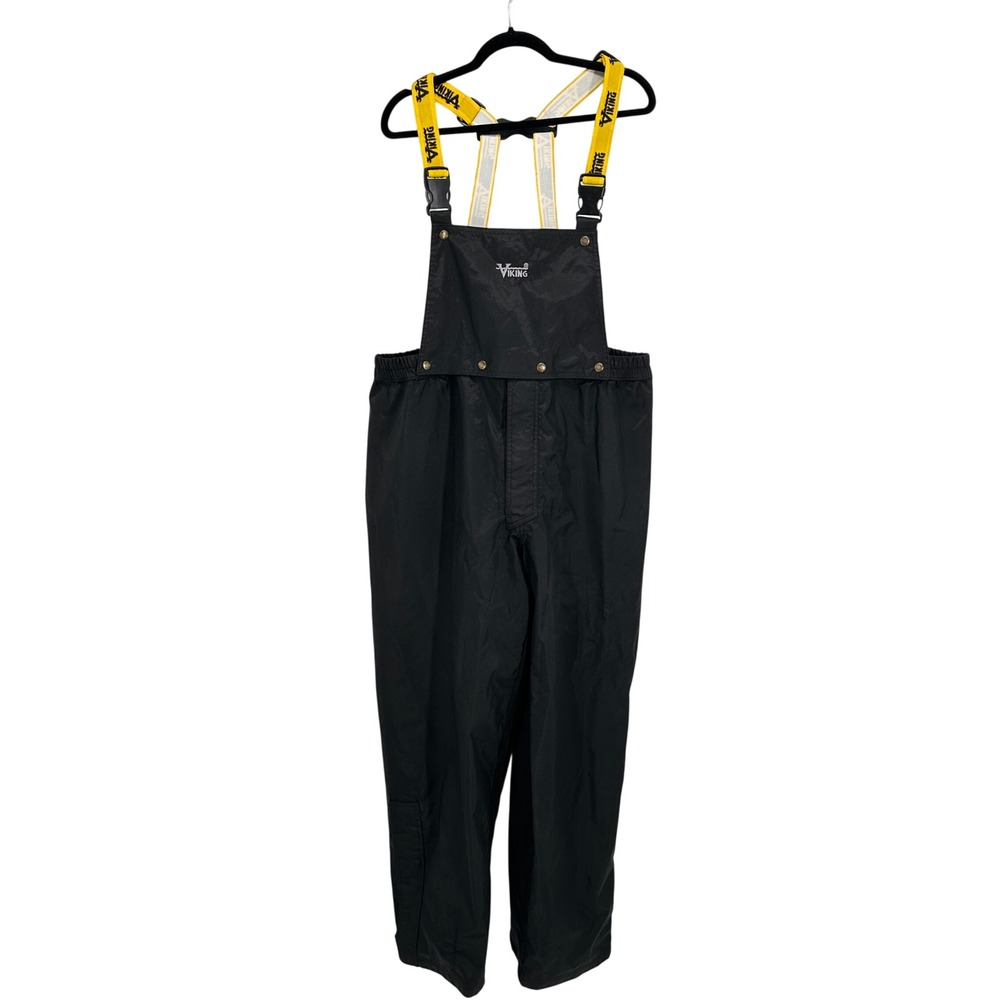 Viking Journeyman 420D Bib Overalls Mens 2XL Black Waterproof Rain Work Pants